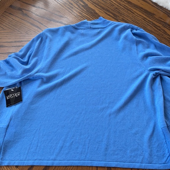 KASPER | Blue Horizon Open Front Cardigan - Picture 4 of 10